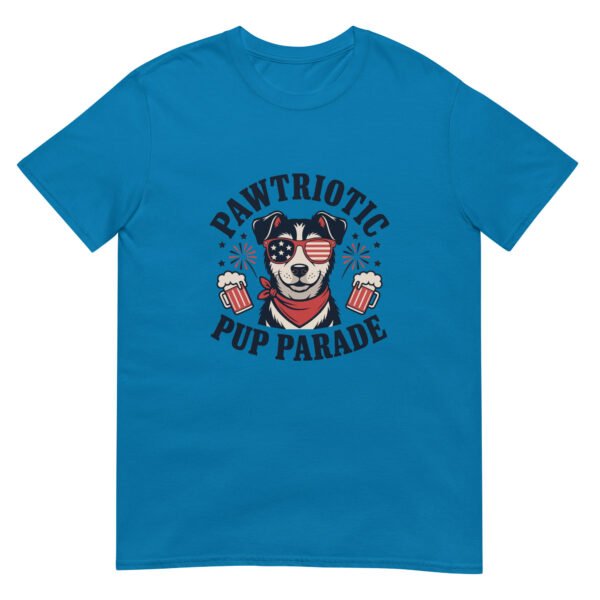 Pawtriotic Pup Parade T-Shirt – Funny Dog Beer Fireworks USA Tee - Image 5
