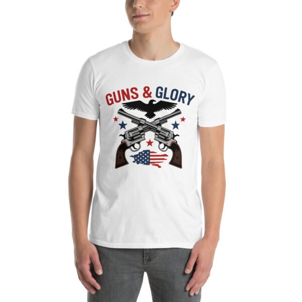 Guns & Glory T-Shirt for 2A Men – Eagle & Revolvers Silhouette Gun Style A - Image 13