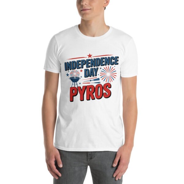 Independence Day BBQ T-Shirt for Young Adults – Fireworks Grill Diagram - Independence Day Pyros C