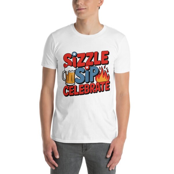 BBQ Beer Humor T-Shirt for Grill Enthusiasts – Mug & Flame Comic - Sizzle Sip Celebrate B - Image 16