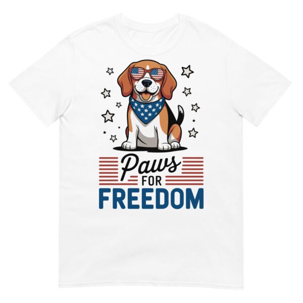 Paws for Freedom Beagle T-Shirt – Dog in Patriotic Shades - Image 16