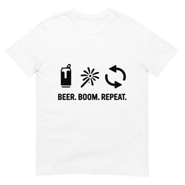 Beer. Boom. Repeat. – Minimalist 4th of July Tee