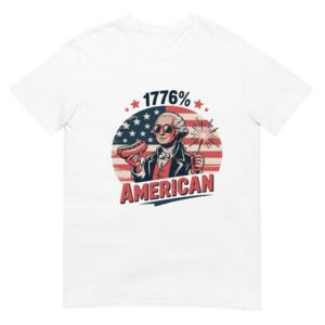 1776% American – Retro Founding Father Tee