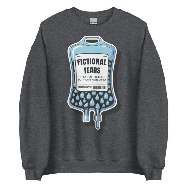 Fictional Tears Sweatshirt, Cozy Bookish Merch Crewneck, Book Lover Gift, Booktok Sweatshirt for Readers, Funny Bookworm Pullover - Image 8