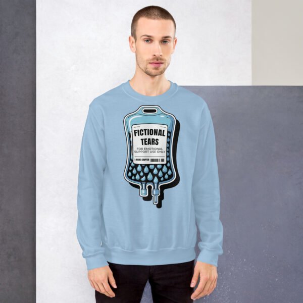 Fictional Tears Sweatshirt, Cozy Bookish Merch Crewneck, Book Lover Gift, Booktok Sweatshirt for Readers, Funny Bookworm Pullover - Image 4