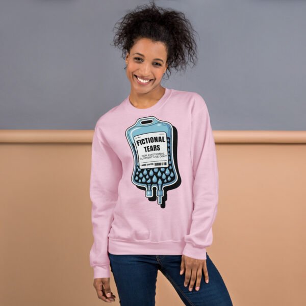 Fictional Tears Sweatshirt, Cozy Bookish Merch Crewneck, Book Lover Gift, Booktok Sweatshirt for Readers, Funny Bookworm Pullover - Image 5