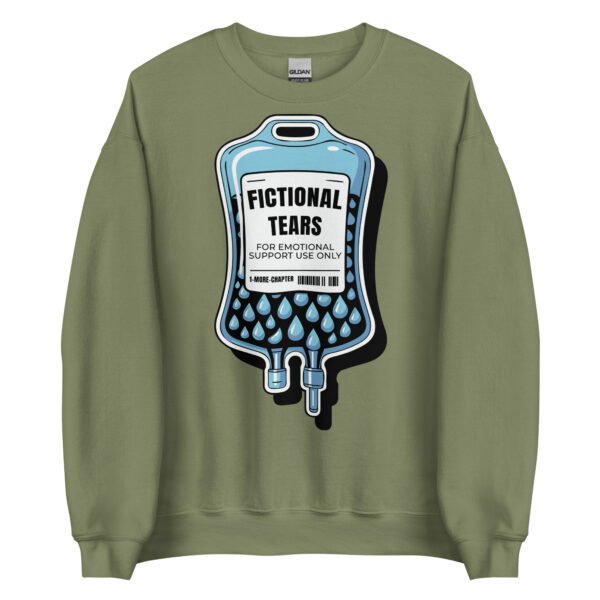 Fictional Tears Sweatshirt, Cozy Bookish Merch Crewneck, Book Lover Gift, Booktok Sweatshirt for Readers, Funny Bookworm Pullover - Image 9