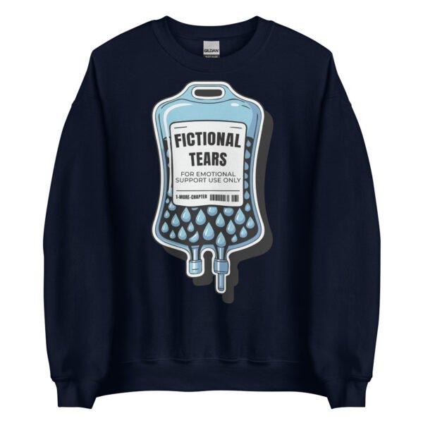 Fictional Tears Sweatshirt, Cozy Bookish Merch Crewneck, Book Lover Gift, Booktok Sweatshirt for Readers, Funny Bookworm Pullover - Image 6