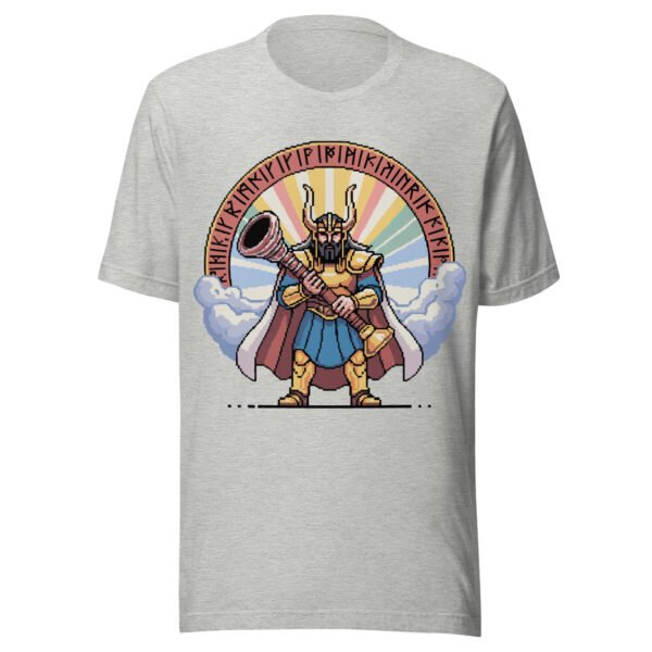 Heimdall Norse Guardian T-Shirt – Bifrost Horn Pixel Art Tee - Image 8