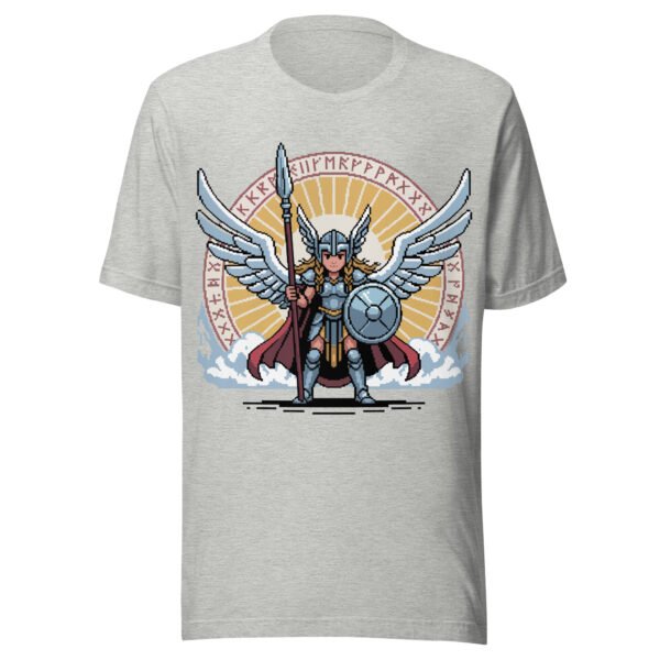 Norse Valkyrie T-Shirt – Shieldmaiden Pixel Art – Rune Circle Edition - Image 8