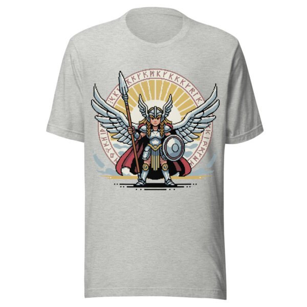 Valkyrie Shieldmaiden T-Shirt – Norse Warrior Goddess Pixel Tee - Image 7