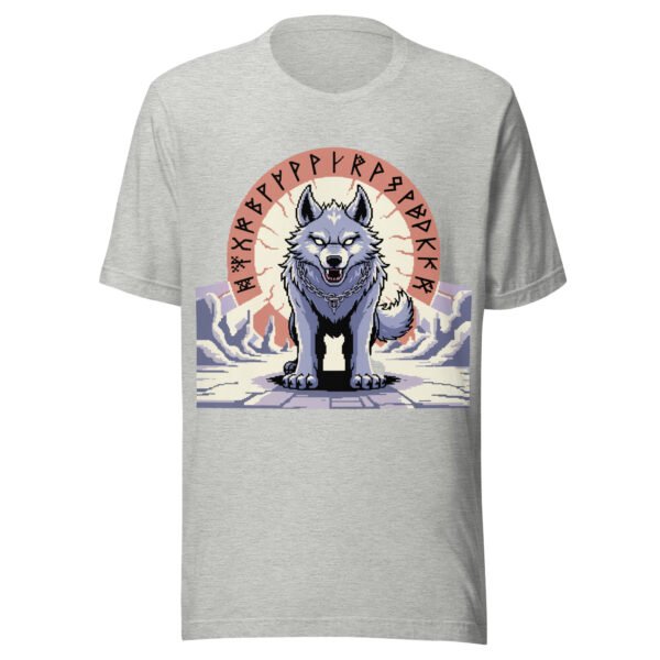 Mythic Wolf T-Shirt – Fenrir of the Fjords – Retro Norse Pixel Tee - Image 8