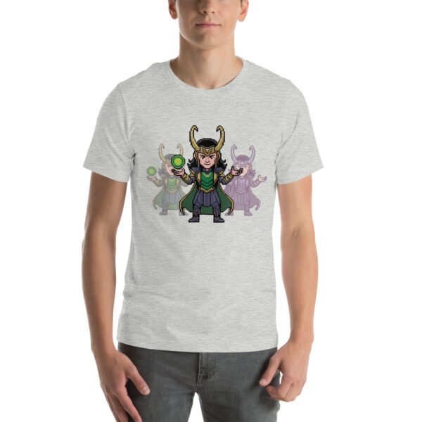 Loki Shirt – Twin Form Pixel Trickster – Retro Game T Shirt 8bit Pixel Art Tee - Image 7