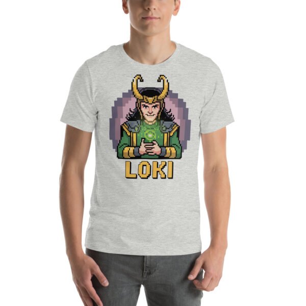 Loki Shirt – Calm Strategist Pose – Retro Game T Shirt 8bit Pixel Art Tee - Image 8