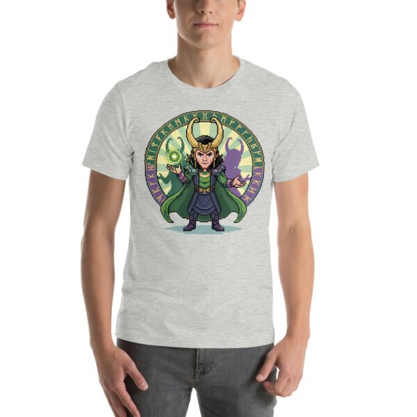 Loki Shirt – Rune Circle Edition – Retro Game T Shirt 8bit Pixel Art Tee - Image 7
