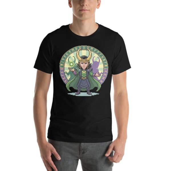 Loki Shirt – Rune Circle Edition – Retro Game T Shirt 8bit Pixel Art Tee