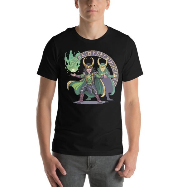 Loki Shirt – Shadowform Chaos Variant – Retro Game T Shirt 8bit Pixel Art Tee - Image 2