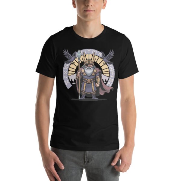 Odin shirt – Allfather’s Runes Design – Retro Game T Shirt 8bit Pixel Art Tee - Image 2