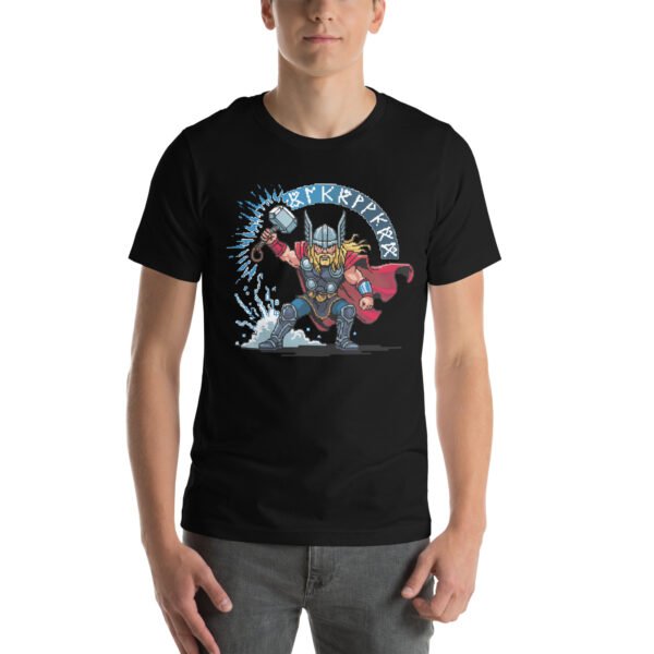 Thor shirt – Lightning Strike Edition – Retro Game T Shirt 8bit Pixel Art Tee - Image 2