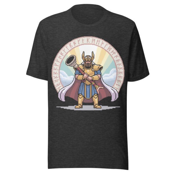 Mythic Heimdall T-Shirt – Gjallarhorn & Rune Circle – Norse Pixel Art Tee - Image 4