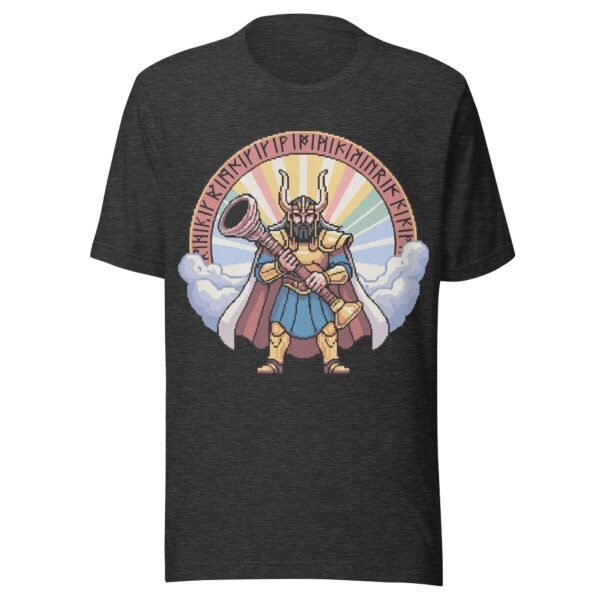 Heimdall Norse Guardian T-Shirt – Bifrost Horn Pixel Art Tee - Image 5