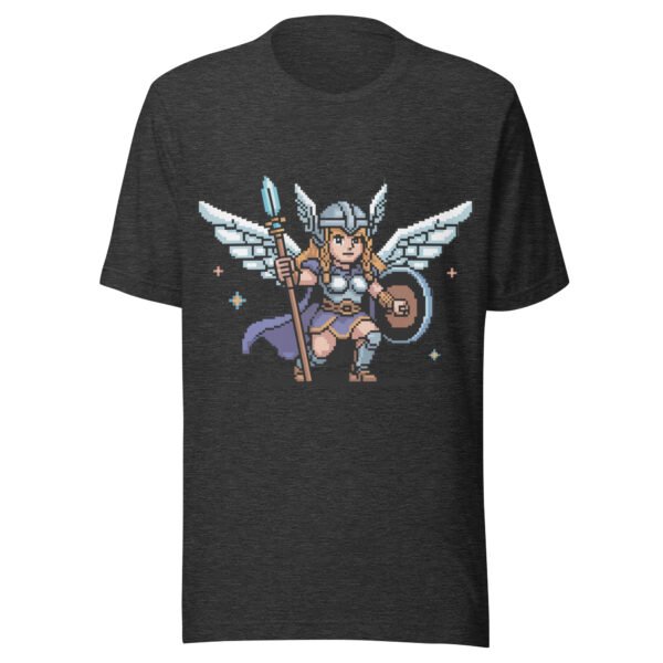 Valkyrie Pixel Art T-Shirt – Norse Winged Warrior – Scout Pose Edition - Image 5