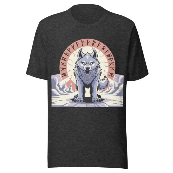 Mythic Wolf T-Shirt – Fenrir of the Fjords – Retro Norse Pixel Tee - Image 5