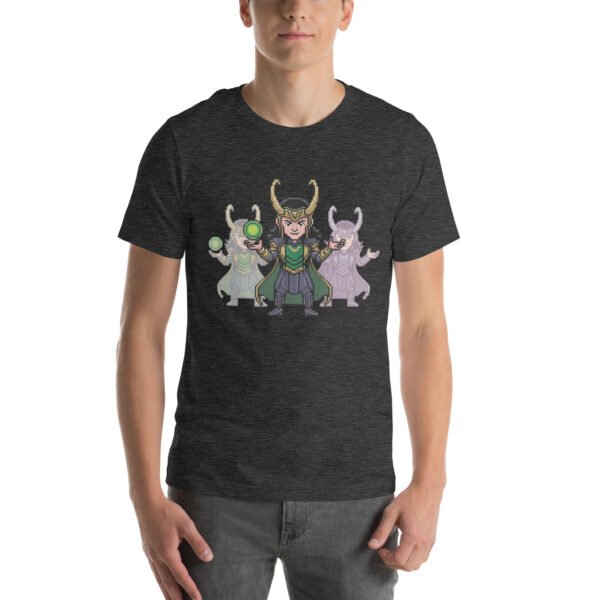 Loki Shirt – Twin Form Pixel Trickster – Retro Game T Shirt 8bit Pixel Art Tee - Image 4