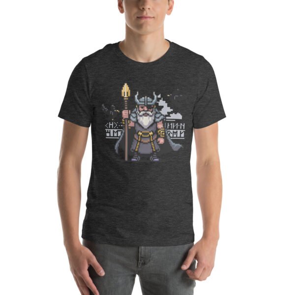 Odin shirt – Raven Guardian Design – Retro Game T Shirt 8bit Pixel Art Tee - Image 5
