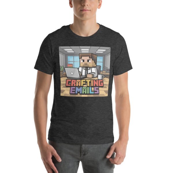 Crafting Emails T-Shirt – Retro Pixel Office Tee – Funny T-Shirt for Adults - Image 5