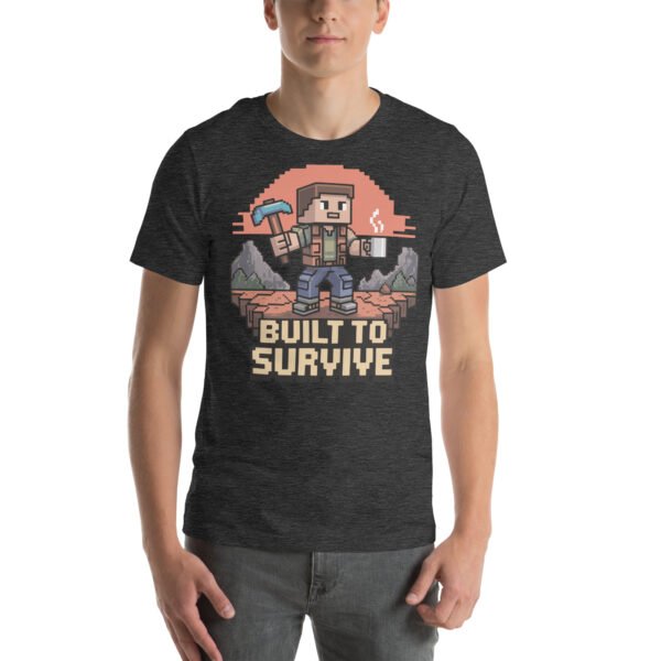 Built to Survive T-Shirt – Adventure Block Style Tee – Resilient Gamer T-Shirt for Adults - Image 5