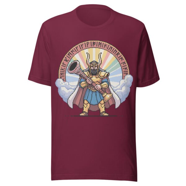Heimdall Norse Guardian T-Shirt – Bifrost Horn Pixel Art Tee - Image 4
