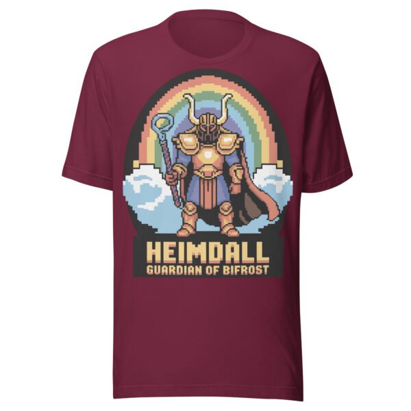 Heimdall Graphic T-Shirt – Guardian of Asgard – Pixel Myth Tee - Image 4