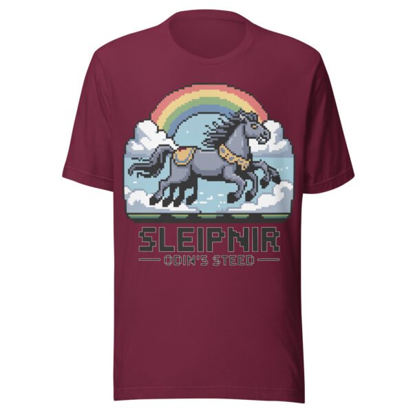Sleipnir T-Shirt – Odin’s Eight-Legged Horse – Norse Pixel Retro Tee - Image 4