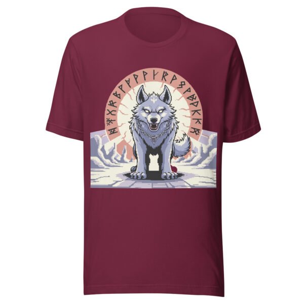 Mythic Wolf T-Shirt – Fenrir of the Fjords – Retro Norse Pixel Tee - Image 4