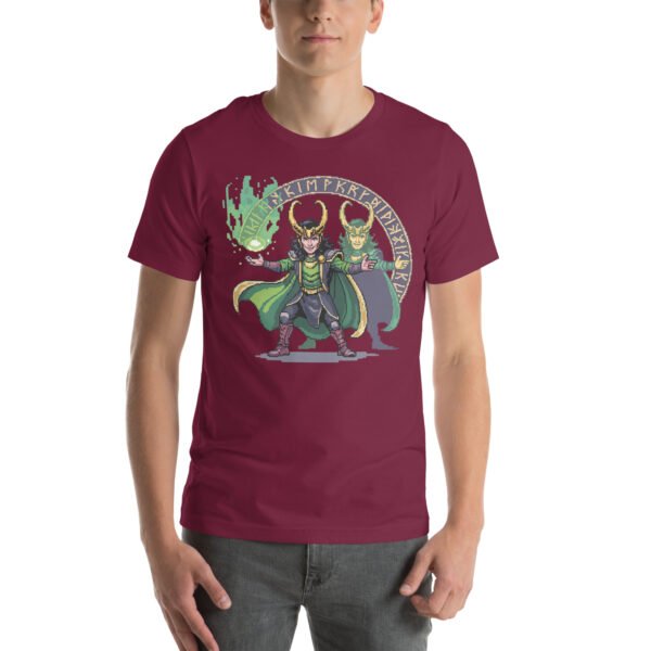 Loki Shirt – Shadowform Chaos Variant – Retro Game T Shirt 8bit Pixel Art Tee - Image 4