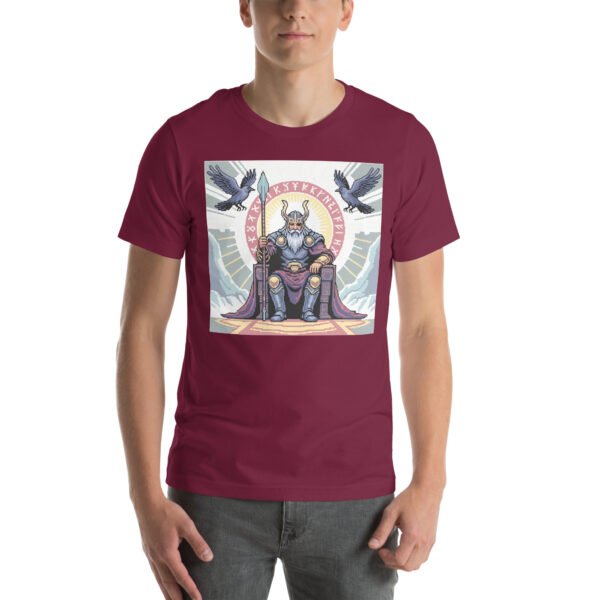 Odin shirt – Throne of the Nine Realms – Retro Game T Shirt 8bit Pixel Art Tee - Image 3