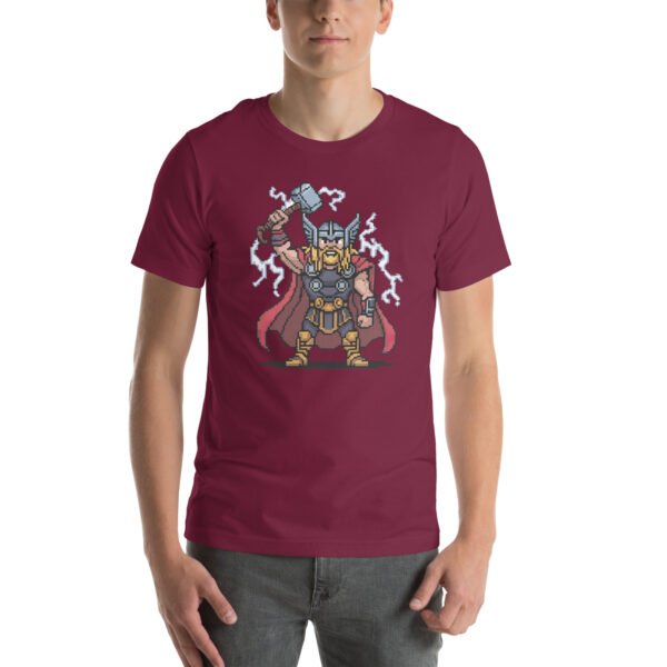 Thor shirt – Hammer of Thunder – Retro Game T Shirt 8bit Pixel Art Tee - Image 4
