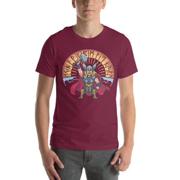 Thor shirt – Rune Clash Edition – Retro Game T Shirt 8bit Pixel Art Tee - Image 3