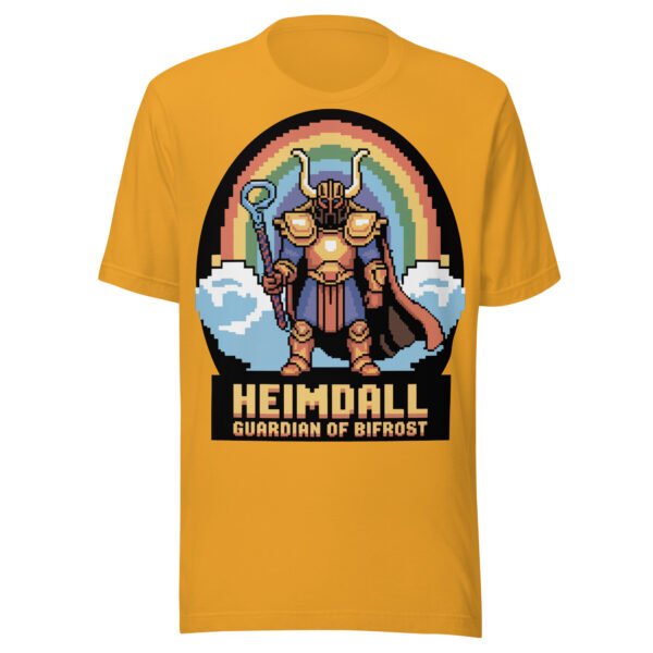 Heimdall Graphic T-Shirt – Guardian of Asgard – Pixel Myth Tee - Image 7