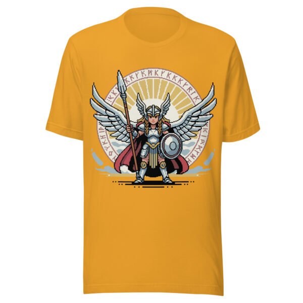 Valkyrie Shieldmaiden T-Shirt – Norse Warrior Goddess Pixel Tee - Image 6