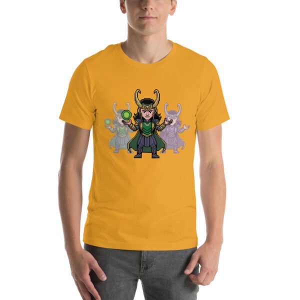 Loki Shirt – Twin Form Pixel Trickster – Retro Game T Shirt 8bit Pixel Art Tee - Image 6