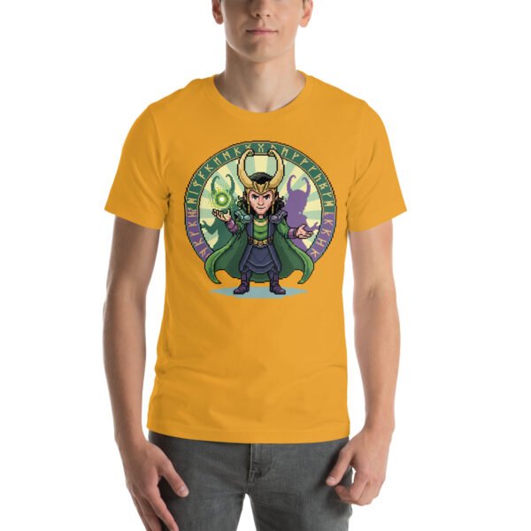 Loki Shirt – Rune Circle Edition – Retro Game T Shirt 8bit Pixel Art Tee - Image 6