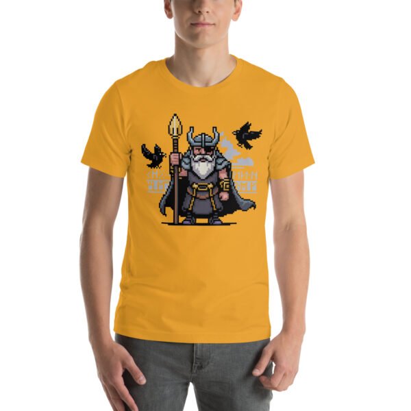 Odin shirt – Raven Guardian Design – Retro Game T Shirt 8bit Pixel Art Tee - Image 7