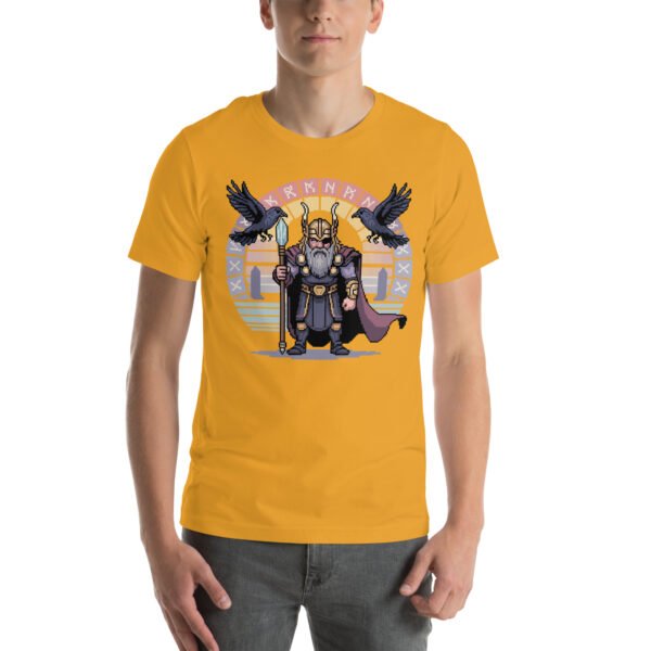 Odin shirt – Mystic Wisdom Design – Retro Game T Shirt 8bit Pixel Art Tee - Image 6
