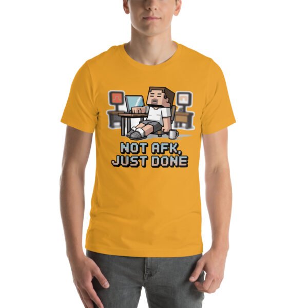Not AFK Just Done T-Shirt – Funny Remote Work Tee – Pixel Gamer T-Shirt for Adults - Image 6