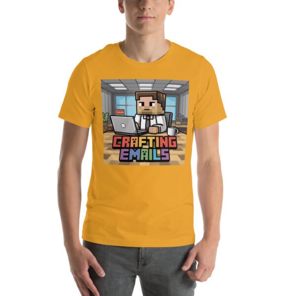 Crafting Emails T-Shirt – Retro Pixel Office Tee – Funny T-Shirt for Adults - Image 7