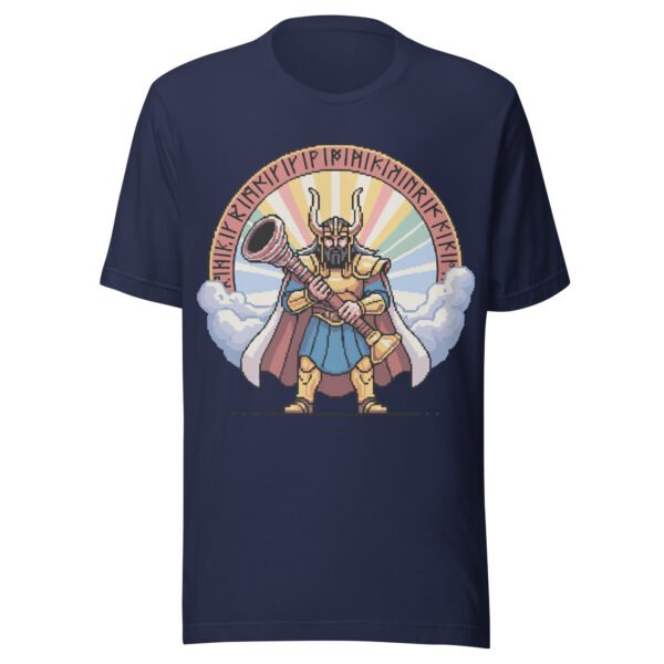 Heimdall Norse Guardian T-Shirt – Bifrost Horn Pixel Art Tee - Image 3