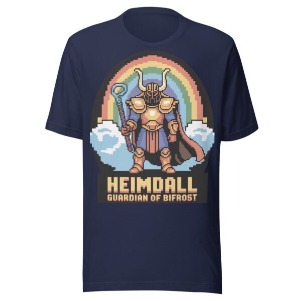 Heimdall Graphic T-Shirt – Guardian of Asgard – Pixel Myth Tee - Image 3