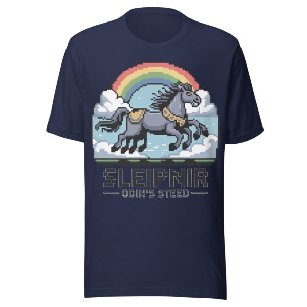 Sleipnir T-Shirt – Odin’s Eight-Legged Horse – Norse Pixel Retro Tee - Image 3
